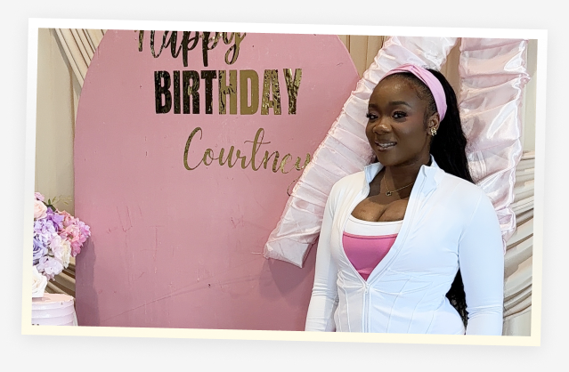 Courtney at her birthday celebration